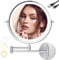 TUSHENGTU 9 Grand Murale Miroir Grossissant Lumineux,1X/10XMirroir Maquilleur Lumineux Chargement USB, Convient Aux Coiffeuses d'Hôtel, Aux Salles De Bains Et Au Rasag(960B10X