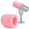 YOUSHARES Microphone Pop Filter Compatible with Shure MV7, Mic Cover Foam Mic Windscreen for Streaming, Podcast, and Recording to Blocks Out Plosives (Pink)