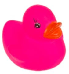 Badeente aus Gummi, wasser- und schmutzabweisend, für Babys ab 6 Monaten, EU-zertifiziert (Baby Rosa Fluor)
