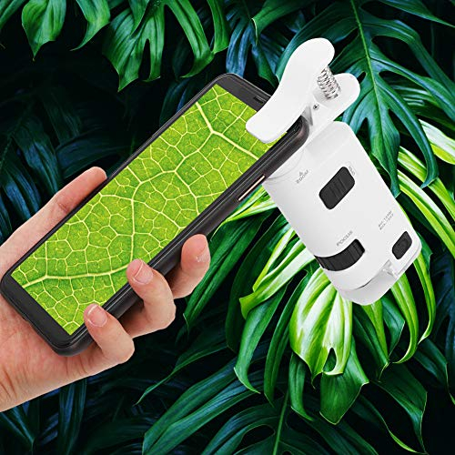 Tbest Indusal Plies 80 20-facher Zoom-LED-Mikroskop für Mobiltelefon, Lupe, CRA-Vergrößerungsklemme und Bilder