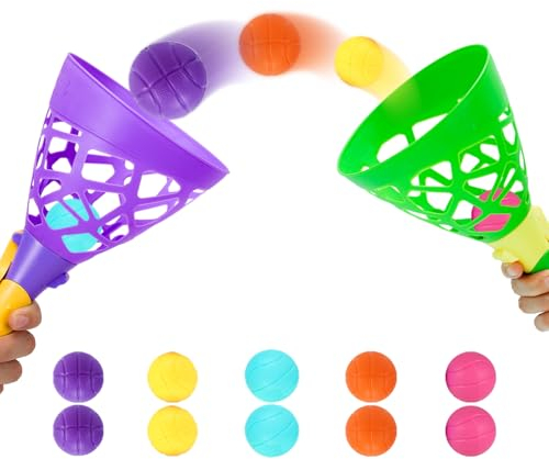 Pop and Catch Ball Game Set - Indoor Outdoor Toys for 3 - 12 Year Olds, Ideal for Family Gathering, Boost Hand - Eye Coordination