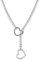 Tseonmis Herz-O-Ring-Schlupfkette für Damen, Loveshackles-Herz-Schlupfkette, Herz-Schlupfkette für Damen, verstellbare Lasso-Herzkette, Y-Halskette aus Edelstahl für Frauen (Silver)