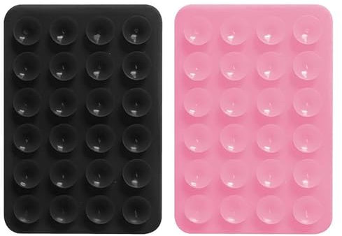 Silicone Suction Phone Holder - Double Sided Suction Cup Mount | Hands-Free Adhesive Sticky Phone Grip For Shower Selfies