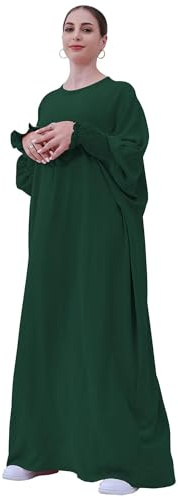 Zofocy Muslim Prayer Abaya Islamic Women Lightweight Maxi Dress Long Sleeve Ladies Dubai Kaftan