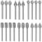 Yuentoen Diamant Fräser Set, 20 Stück Diamant Frässtifte Schleifstifte für Dremel Rotationswerkzeug Zubehör mit 1/8 Schaft für Stein Glas Keramik Schnitzen, Schleifen, Polieren, Gravieren
