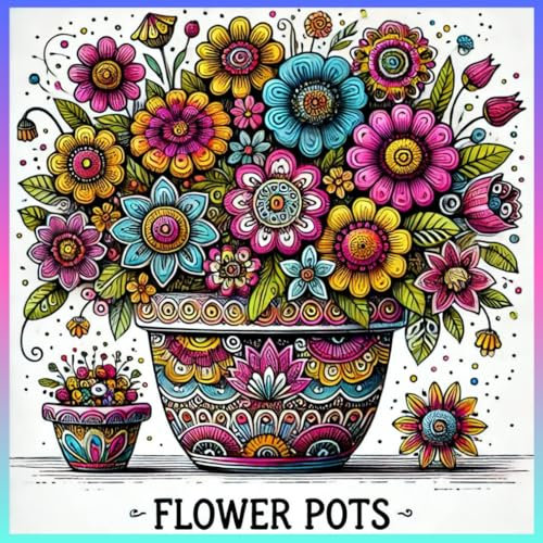 Flower Pot: Coloring Book: Creative Floral Arrangements for Relaxation and Fun