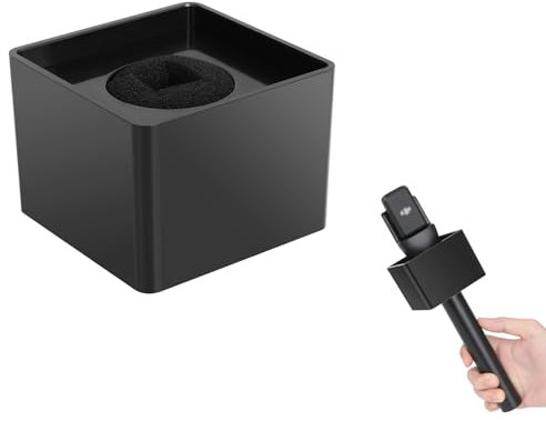 YOUSHARES Microphone Square Cube Flag Station für Interview GO Handheld, Kompatibel mit den meisten Handmikrofonen