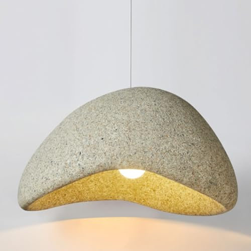 Modernes Restaurant Pendelleuchte Kreativ-Harz Lampe E27 Schlafzimmer Kronleuchter Japanischer Wabi-Sabi-Stil Hängelampe Bar Leuchter For Wohnzimmer Café Deko Hängeleuchten(Mottled yellow A,30cm)