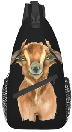Rucksack, Nutztier Ziege Crossbody Bag Stylisch Schulterrucksack Elegant Taktisch Brusttasche Für Outdoorsport Reisen Herren