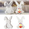 XINBAIJI Silikonformen Gießformen Ostern Hasen Silikonform, 3D Osterhase Kerzenformen Hasenform Für Ostern, DIY Silikon Gießform Für Duftkerzen Seife Heimdekoration (Skelett Hase)