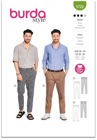 Burda Style Sewing Pattern B5722 Men's Trousers