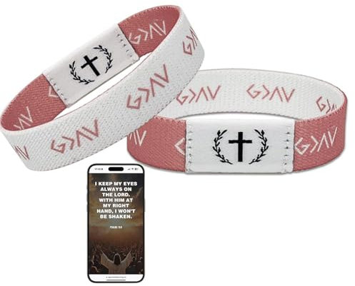 Hebterrka Armband mit täglichem Bibelvers, tragbares christliches Armband, NFC-Armband mit täglichem Bibelvers, Armbänder für Frauen, Männer, Teenager, elastische Armbänder