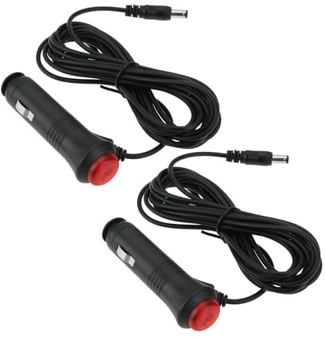 eMagTech 2PCS 12V Car Power Supply Adapter Cable Lead 3M Compatible with Cello LED TVs for Car Motor-Home Caravan Truck Boat TV Cable Switch