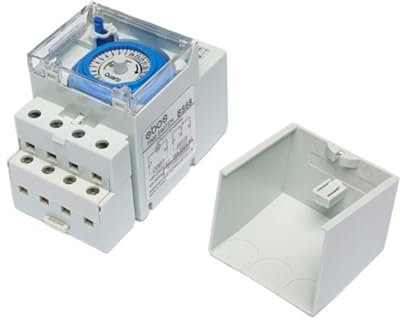 EDXFICDQ 2 Piezas 220 V 24 Horas Temporizador Interruptor con 48 Veces Encendido/Apagado por día Rango de Tiempo Establecido 30 min sin batería(120VAC)