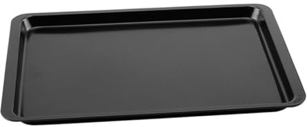 Zerodeko 1 Stück BBQ-Grillplatte Backformen Pizzastahl für Ofen nicht Blech Backen Tablett Pizzaschaufel Grillpfanne für Ofen Pizza-Kochplatte Grillplatte aus Karbonstahl Black