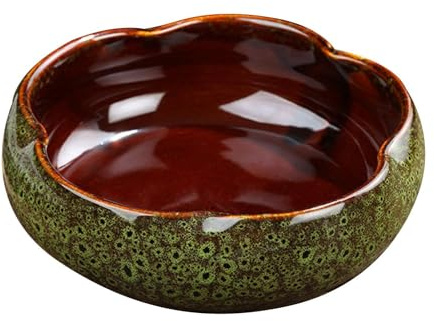 Mimoqk Keramik-Pflanzschale, Hydrokultur-Blumentopf, großes Muschel-Design, dekorativer Behälter für drinnen und draußen, Garten, Sukkulentendisplay, 15 x 6,5 cm