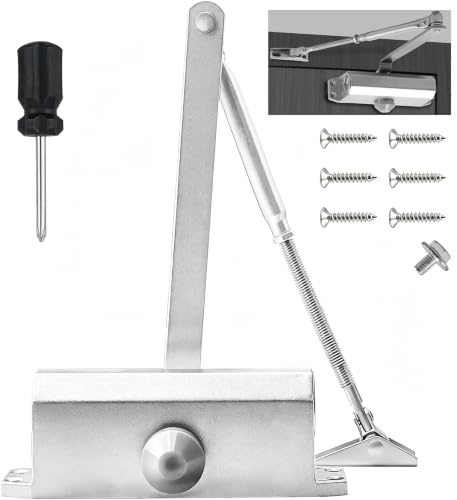 COEWUR Chiudiporta Idraulico con Funzione di Mantenimento 40-60KG | Chiudi Porta Automatico Regolabile Chiudiporta per Porte Commerciale e Privata Peso della Porta 40-60KG entro 1100MM