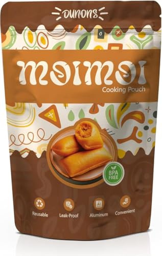 Dunons Moi Moi Cooking Pouch (Pack of 25) - Non-Toxic BPA-Free, Aluminum Stand Up Pouches, Great for Moi Moi/Moin Moin, Okpa, Ekuru, and Ofada