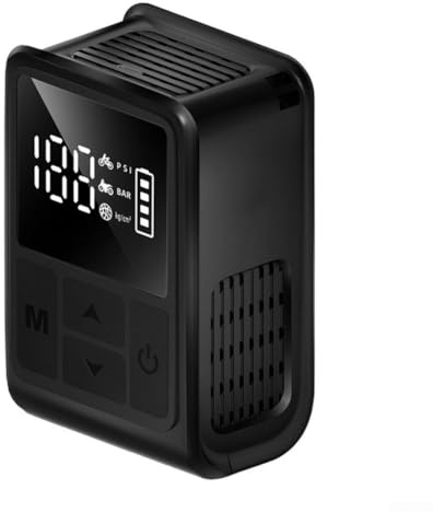 Electric Bike Pump With Digital Display, Tyre Inflator Cordless Compressor, Portable Air Electric Bike Pump, For Motorcycles Quick Inflation (black)