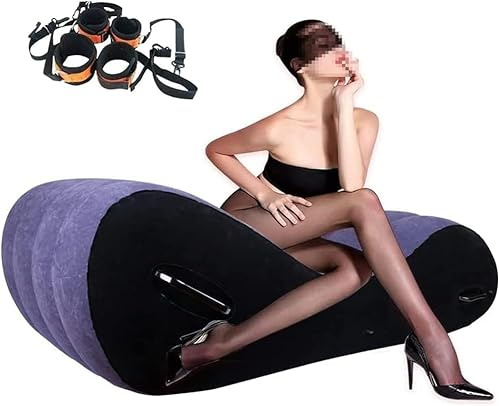 Aufblasbares Sex Sofa mit Fesselriemen, Tragbares Liebesmöbel für Paare, Ergonomisches Position Bed zur G-Punkt Stimulation, Unterstützende Sexcouch für Tiefere Positionen & Intime Momente