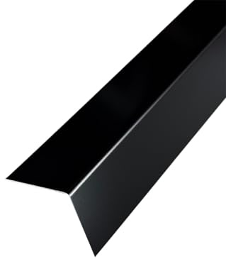 profile-metall Aluminium Winkelprofil 2000mm (2m) – 1mm Stark – Kantenschutz & Eckschutz L-Profil Leiste Anthrazit, Schwarz, Weiß, Natur, Farbe: Schwarz, Größe: 50x50 mm