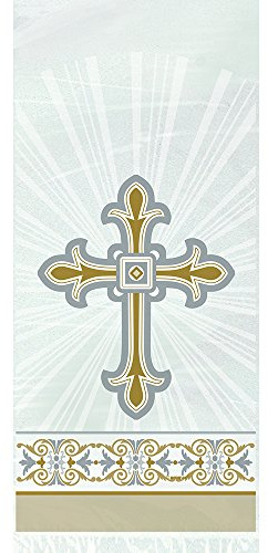 Gold & Silver Radiant Cross Religious Cellophane Bags, 20ct