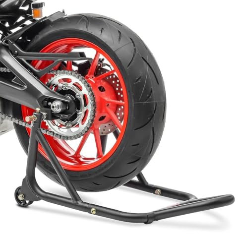 ConStands - Motorrad Montageständer Kompatibel mit Ducati Scrambler Desert Sled Schwarz Matt Hinten XM Universal