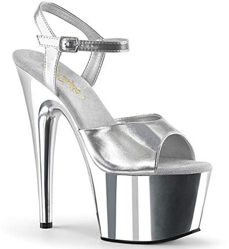 Pleaser ADORE-709 SLV Met. Pu/SLV Chrome UK 4 (EU 37)