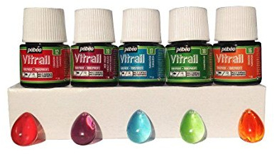 Resin Pro® Set Cristallo Magico VITRAIL - Colori Semi-Trasparenti per Resina, Ideali per Creazione di Cristalli, Effetto Vetro e Pietra Preziosa - Multicolore - Set da 5 Colori