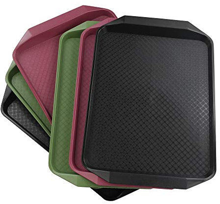 Morcte 6-Pack Large Plastic Serving Trays, Kitchen Serving Tray, 42.5 cm x 29.8 cm