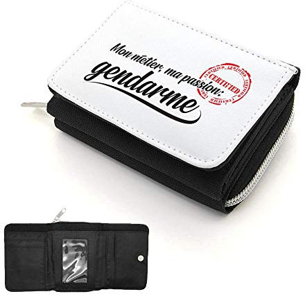 Mygoodprice Portefeuille à Rabat Porte-Monnaie métier Passion Gendarme Noir