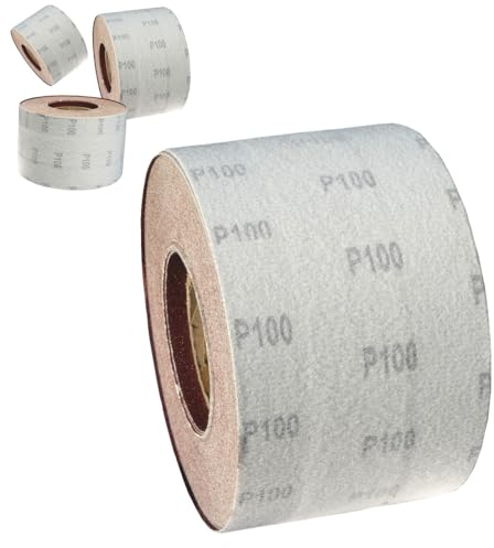 25m KLETT - Schleifpapier Rolle 93mm X 25m Korn P100 Schleifband Schleifrolle Rollenschleifpapier BOHRFUX