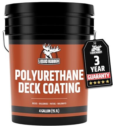 Liquid Rubber Polyurethane Deck Coating - Textured, Neutral Beige, 4 Gallon
