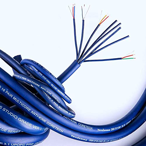 Van Damme Blue Series Balanced Audio Multicore Cable Snake. 4 Way. 10m