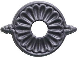 FONDERIA BONGIOVANNI Rosace pour Robinet de Couleur Gris Fonte cloutée Mod. Liberty Petit pour Maison et Jardin