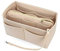 ausuky Filz-Geldbörsen-Organizer-Einsatz – mehrere Taschen, für Damen, Schlüssel, Kosmetikartikel, Aufbewahrungskoffer, beige, Large