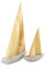osters muschel-sammler-shop Deko-Segelschiffchen aus Beton - EIN Kunstobjekt aus bedrucktem Holz und Beton in Einer hochwertigen und schönen Form - EXLUSIV (Bundle 2er Set (je1x))