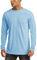 MAGCOMSEN Casual T Shirts for Men Sun UV Protection Work Shirts Men Long Sleeve Quick Dry Fishing Camping Tshirts Mens Slim Fit Blue