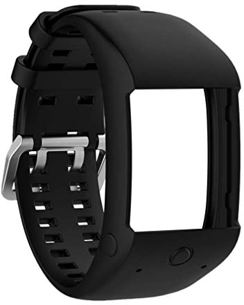 Huwokxix Armband Kompatibel mit Polar M600,Verstellbares Silikon Sport Strap Ersatzband für Polar M600 Smart Watch (Schwarz)