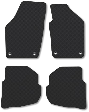 Compatible with VW Polo (2002-2009) 3mm Rubber Car Mats | Tailored Fit Durable Floor Mats Full Coverage Protection Waterproof Accessories Easy Clean Anti Slip Made in the UK