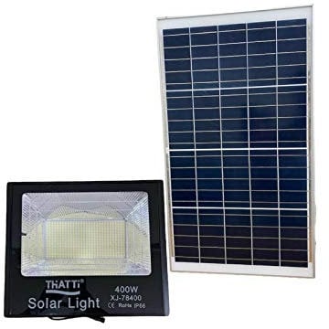 TEMPO DI SALDI Faro 400W A Led Smd Con Pannello Solare E Sensore Crepuscolare Con Telecomando