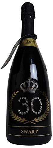 Swart - Idea regalo per compleanno - Bottiglia Tanti Auguri da 0,75L - Etichetta personalizzata con autentici cristalli - spumante Italiano di alta qualità (30 anni)