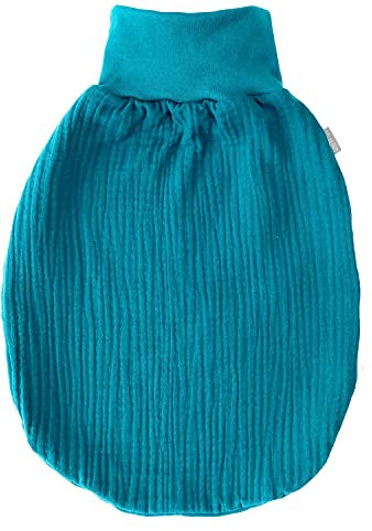 Lilakind“ Baby Musselin Strampelsack | Kleinkind Musselin Schlafsack | Made in Germany Petrol Gr. XXL