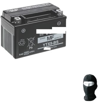 Compatible avec Triumph Bonneville Speedmaster 1200 1200 2018-2019 Batterie YUASA YTX9-BS (FOURNIE SCELLÉE) Batteries 12V / 8AH pour Moto Scooter SPÉCIFICATIONS 152X87X107MM