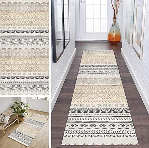 ZDYHMrj Teppich Läufer Flur rutschfest Marokko Korridor Teppichläufer Waschbar Modern Küche Schlafzimmer Wohnzimmer Läufer Teppich Breite 40cm/ 50cm/ 60cm/ 70cm/ 80cm/ 90cm/ 100cm
