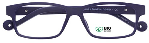 DIDINSKY Gafas de Lectura o Presbicia Graduadas Anti bluelight Anti Luz Azul para Hombre y Mujer. Patillas Flexibles y Cristales Anti-reflejantes – THYSSEN (Indigo Bio, 2.5, x)