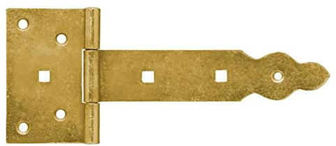 150mm Gold Decorative Hinges for External Use On Gate Doors, Shed Doors and Barn Doors T-Hinge (Pack of 2)