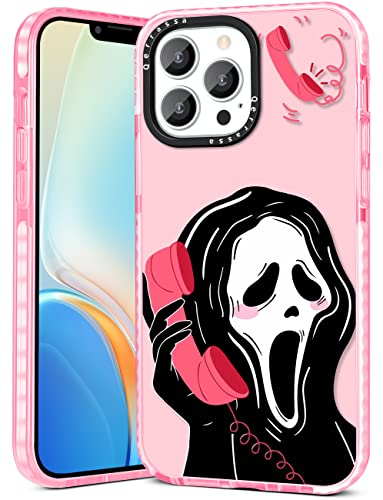 Qerrassa Pink Skull Case for iPhone 12 Pro Max Cute Cartoon Character Kawaii Soft TPU Cover for Girly Girls Kids Boys Phone Cases Funny Pattern Fashion Protective Case for iPhone 12 Pro Max