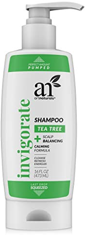 Artnaturals Shampooing à l'arbre à thé – Flacon distributeur double breveté – 473 ml – Obtenez jusqu'à la dernière goutte sans sulfate – avec de l'huile essentielle d'arbre à thé thérapeutique 100%