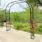 Soporte para Plantas Arco Jardin 180cm 200cm 220 cm 260cm 380cm de Ancho,Arco de Metal Pergolas con Base,Arcos para Plantas trepadoras, decoración de Bodas (Color : Negro, Size : 260x230cm/102x90.5